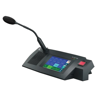 Программируемая консоль громкого оповещения, управления и мониторинга с сенсорным экраном и кнопкой EVAC DPM-T5F